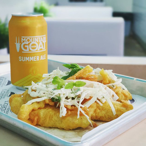 Beer battered fish taco